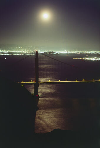 BW_GG017: Golden Gate Bridge at night