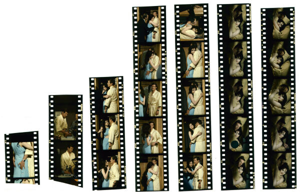 Roger Moore and Madeline Smith Contact sheet