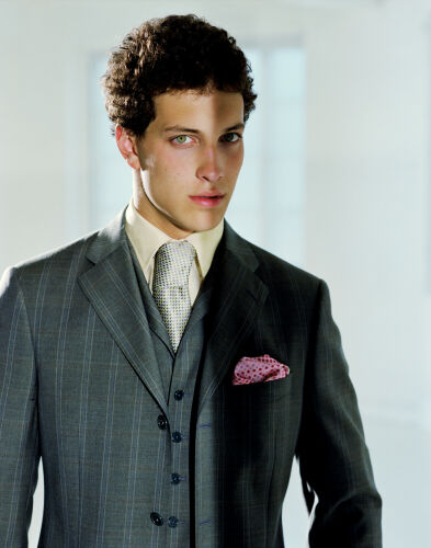 JS_RO030: Lord Frederick Windsor models clothes by Thomasz Starzewski