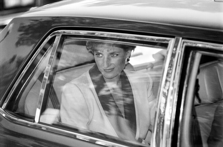 MB_RY002_b&w: Lady Diana, Princess of Wales