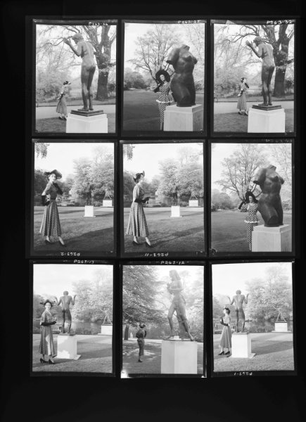 NP05E1_1948_032G: ’At the Sculpture Exhibition in Battersea Park’