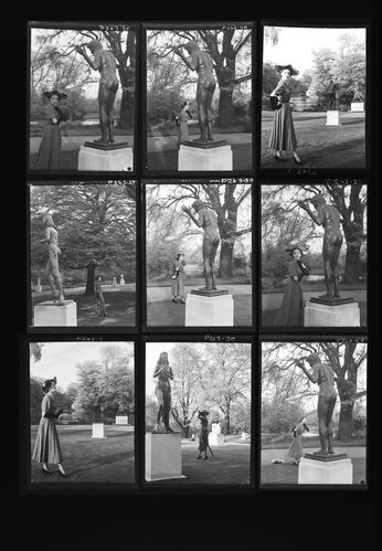 NP_NP05E1_1948_032F: ’At the Sculpture Exhibition in Battersea Park’