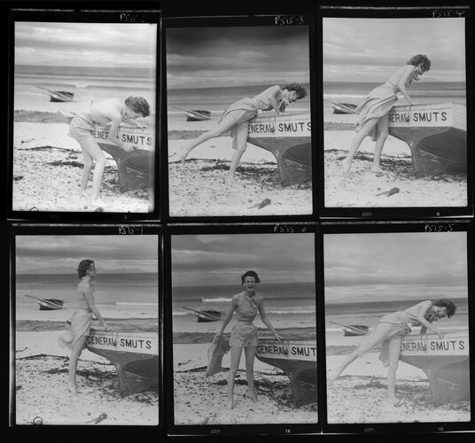 NP_NP05E2_1951_044: Wenda sitting on boat