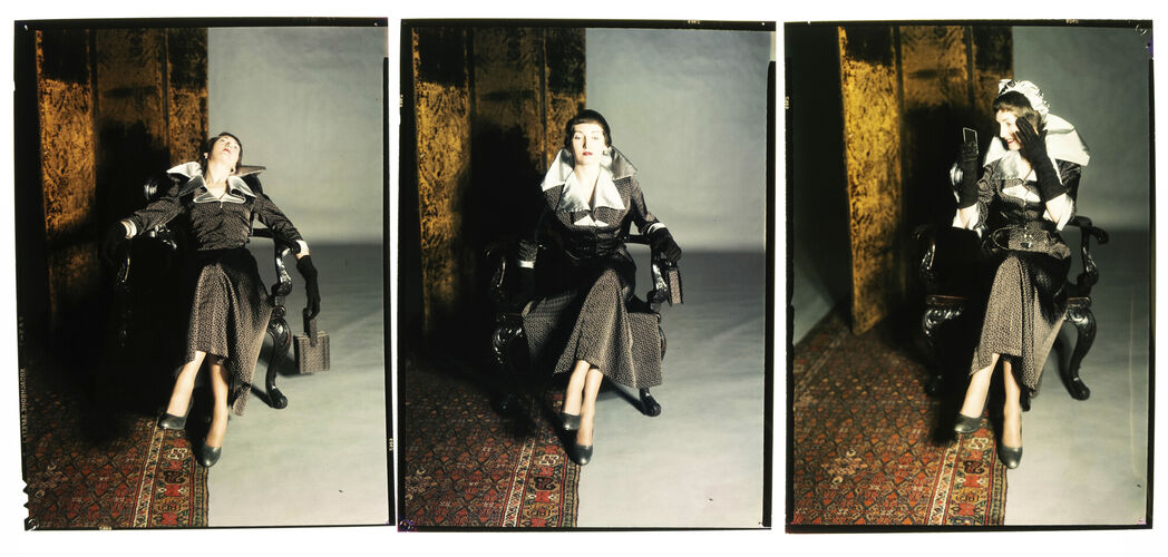 NP_NP09F2_1949_007B: Peter Russell Tie-Silk Coat Dress