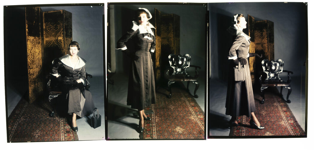 NP_NP09F2_1949_007D: Peter Russell Tie-Silk Coat Dress