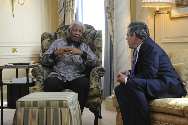 TON_NM006: Nelson Mandela and Gordon Brown, London 2008