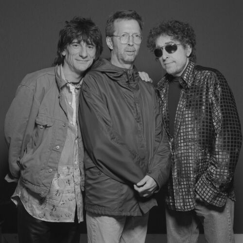 TON_RG021: Ronnie Wood, Erica Clapton and Bob Dylan